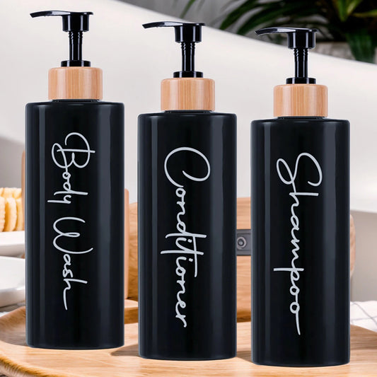 Conjunto de dispensadores de champô e amaciador com 3 peças