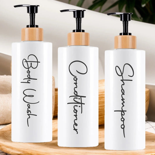 Conjunto de dispensadores de champô e amaciador com 3 peças