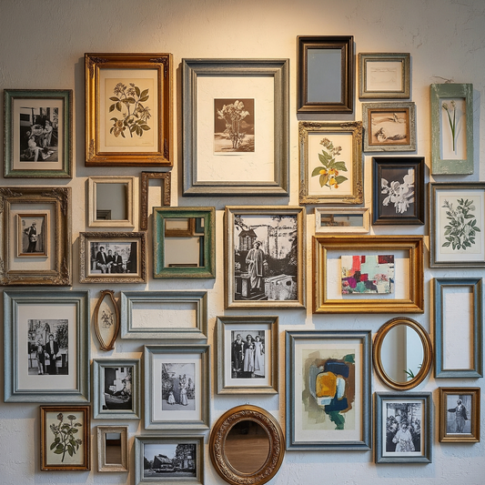 DIY: Como Criar Uma Galeria de Parede Incrível Usando Molduras Recicladas