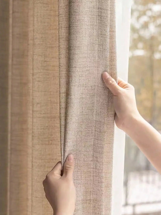 Cortinados Textura de linho japonês