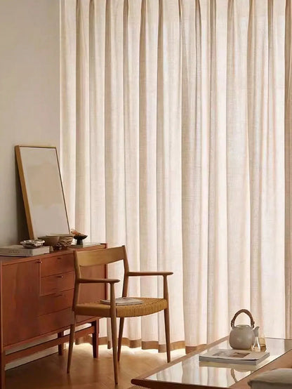 Cortinados Textura de linho japonês