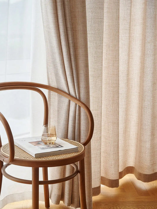 Cortinados Textura de linho japonês